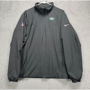 New York Jets Full Zip Jacket Mens Small Gray Stretch NFL Football On Field Nike